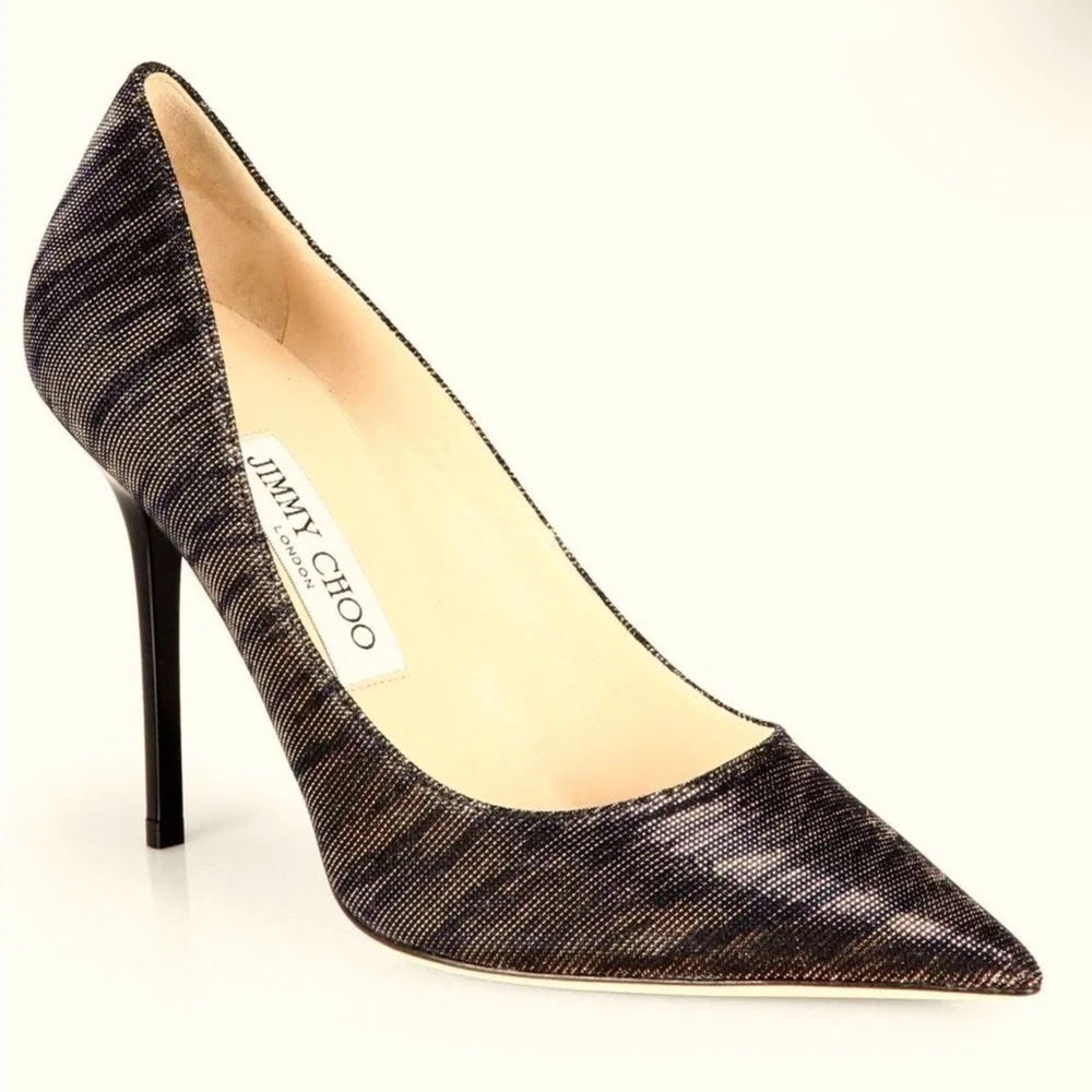 Jimmy Choo Zebra Lame' Glitter Pumps